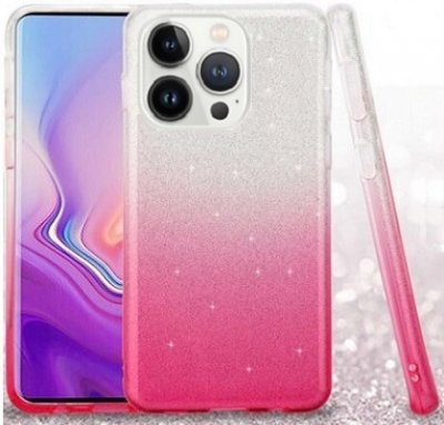 iPhone 13 Pro Skal Glitter Rosa/Silver