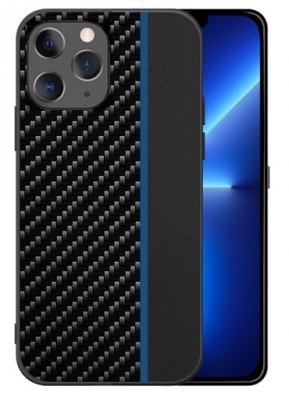 iPhone 13 Pro Skal Karbon Blue Stripe