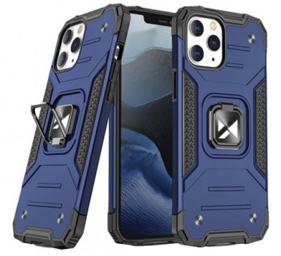 iPhone 13 Pro Skal Med Ring & Ställfunktion Blå