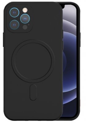 iPhone 12 Skal Magsafekompatibelt Silikon Tel Protect Svart