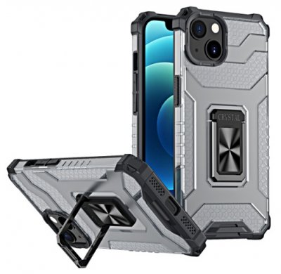 iPhone 13 Skal Ring Armour Transparent / Svart
