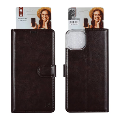 UNIQ iPhone 14 Plånboksfodral - Mörkbrun