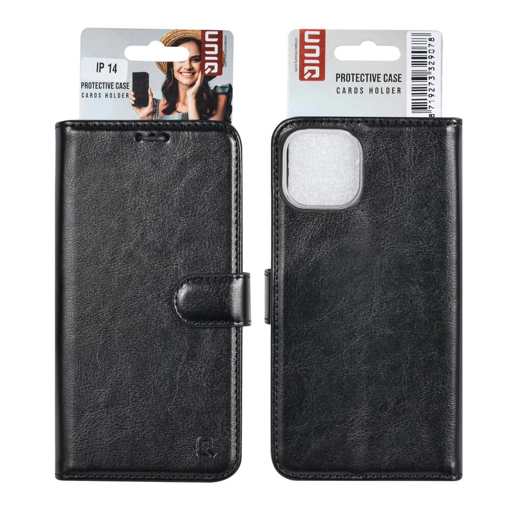 UNIQ iPhone 14 Plånboksfodral - Svart