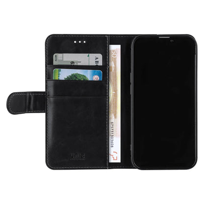 iPhone 14 Plånboksfodral - Svart med Magnetlås Bak