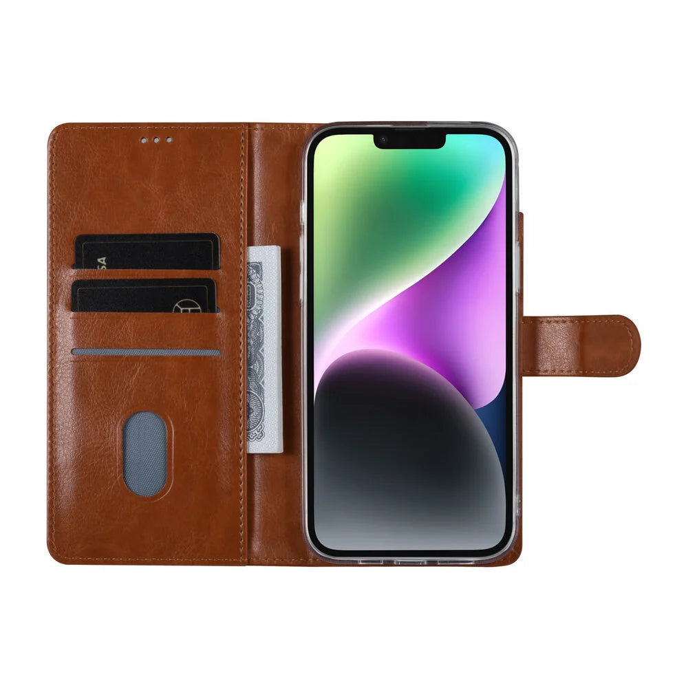 UNIQ iPhone 14 Plus Plånboksfodral - Cognac