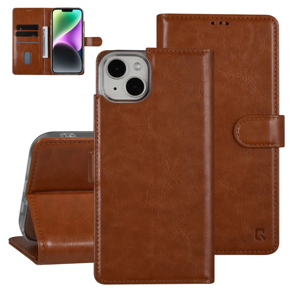 UNIQ iPhone 14 Plus Plånboksfodral - Cognac