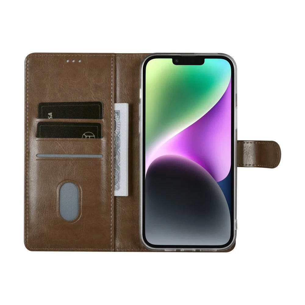UNIQ iPhone 14 Plus Plånboksfodral - Mocha Mousse Brun