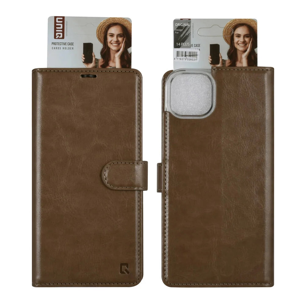 UNIQ iPhone 14 Plus Plånboksfodral - Mocha Mousse Brun