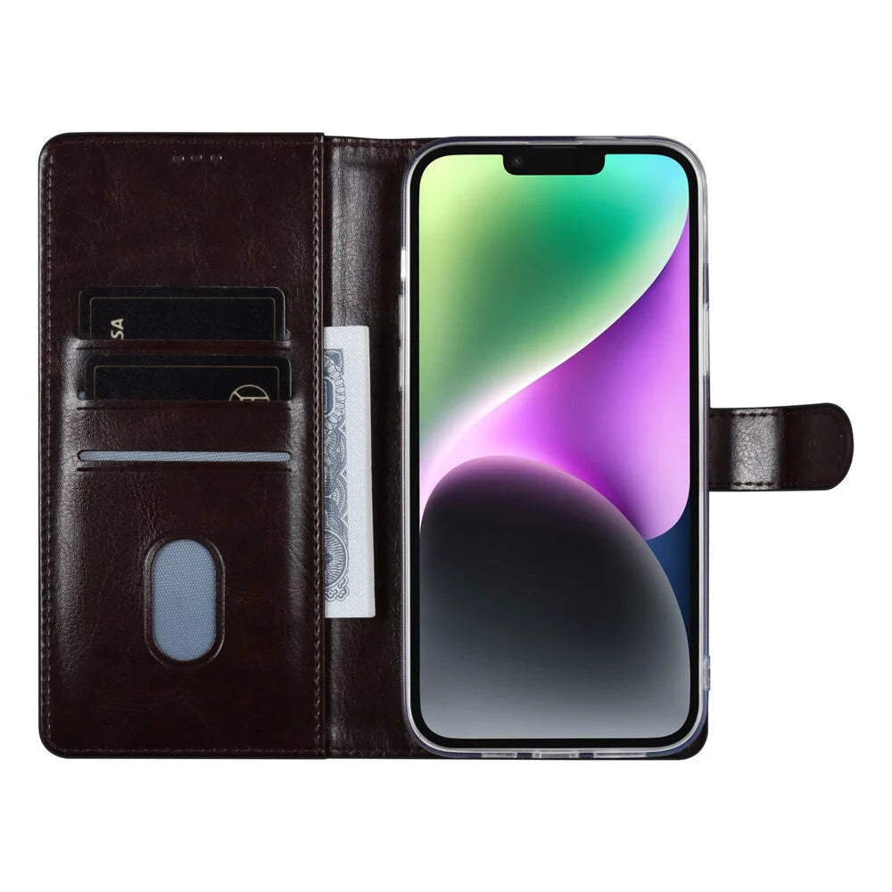 UNIQ iPhone 14 Plus Plånboksfodral - Mörkbrun