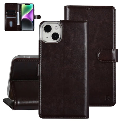 UNIQ iPhone 14 Plus Plånboksfodral - Mörkbrun