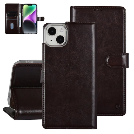 UNIQ iPhone 14 Plus Plånboksfodral - Mörkbrun
