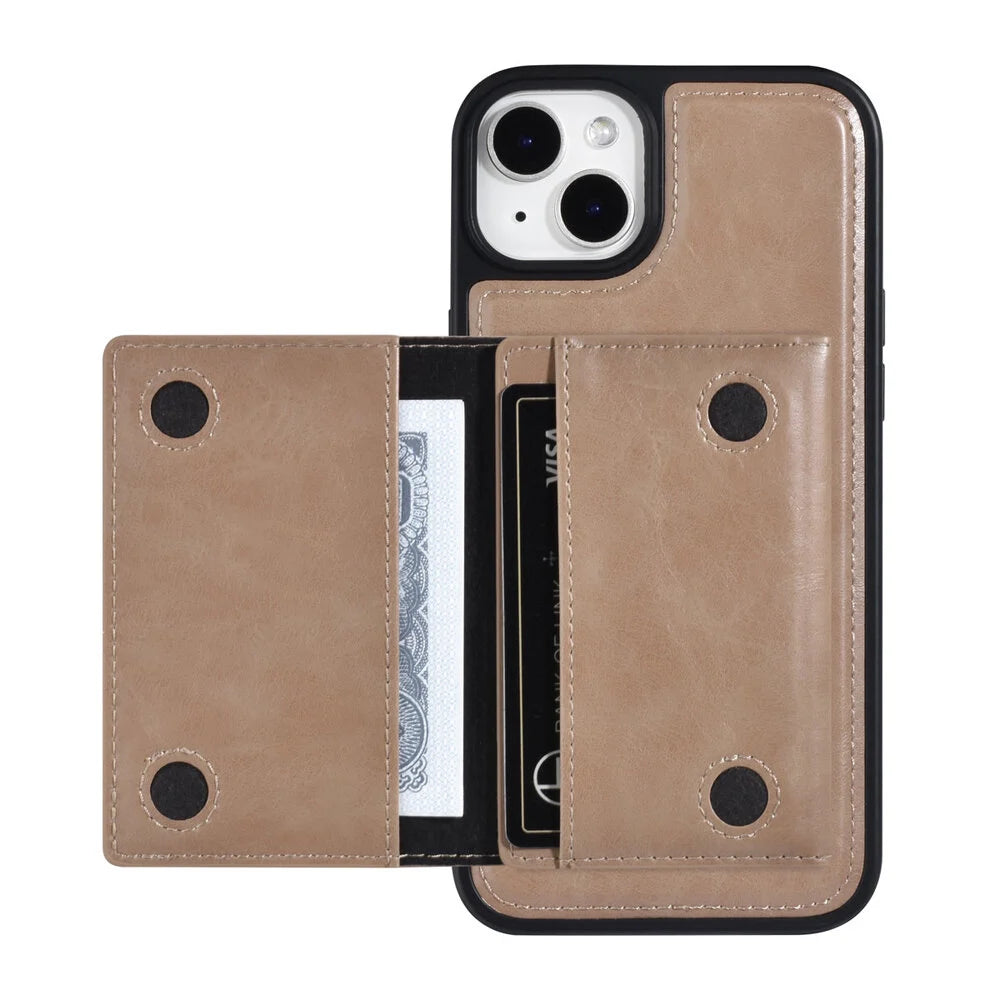 iPhone 14 Plus Skal - Löstagbar Korthållare Beige UNIQ