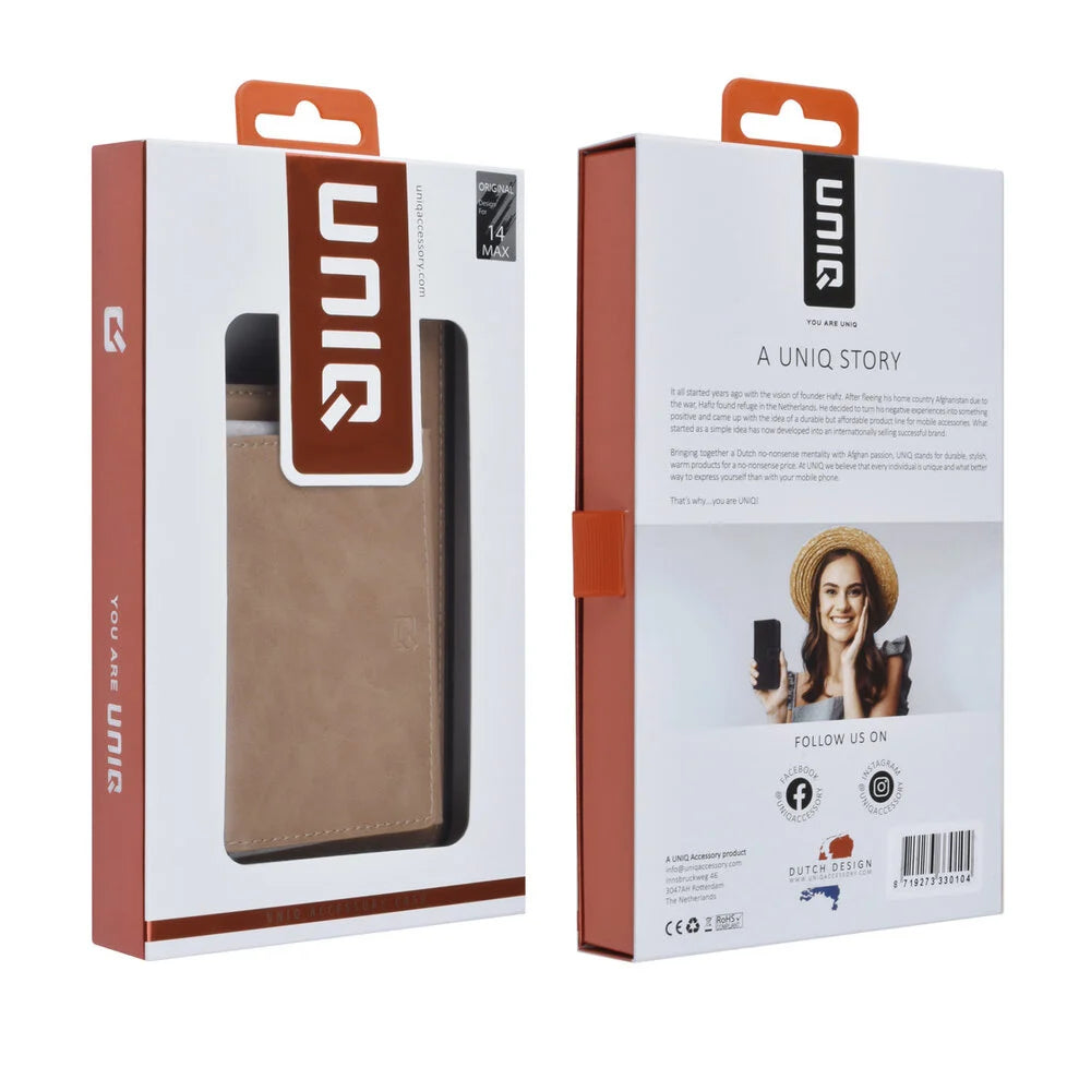 iPhone 14 Plus Skal - Löstagbar Korthållare Beige UNIQ