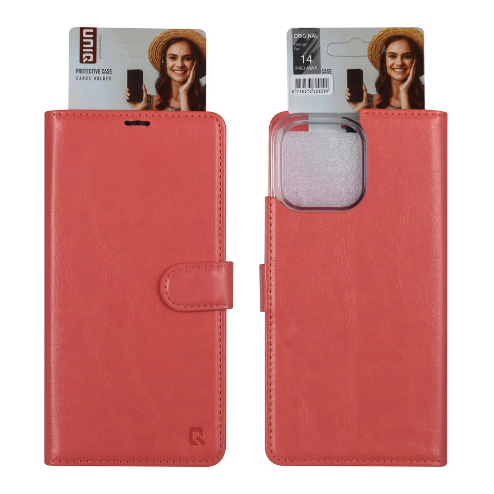 UNIQ iPhone 14 Pro Max Plånboksfodral - Korallrosa