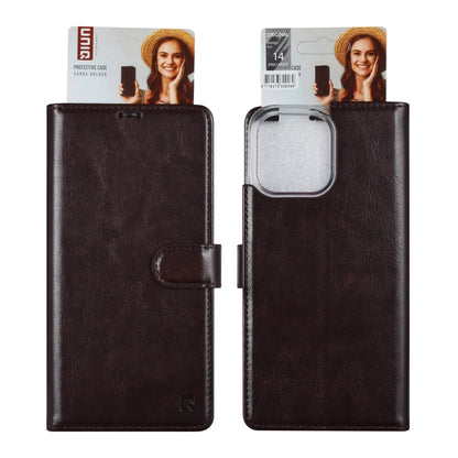 UNIQ iPhone 14 Pro Max Plånboksfodral - Mörkbrun