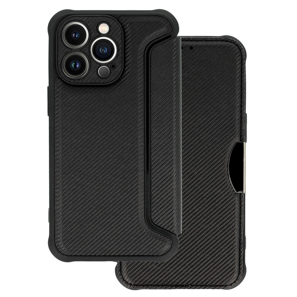 iPhone 14 Pro Max Plånboksfodral - Razor Karbon Svart