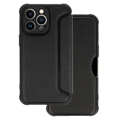iPhone 14 Pro Max Plånboksfodral - Razor Karbon Svart