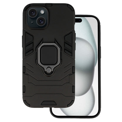 iPhone 14 Skal - Med Ring & Stativfunktion Svart