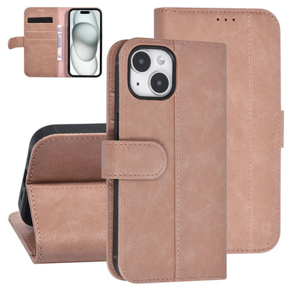 UNIQ iPhone 15 Plånboksfodral - Ljusrosa med Magnetlås Bak