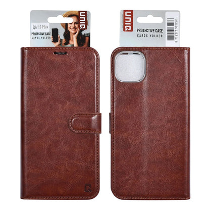 UNIQ iPhone 15 Plus Plånboksfodral - Brun
