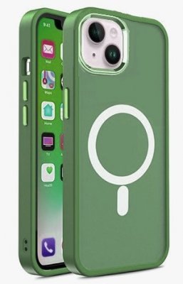 iPhone 15 PLUS Skal Magsafekompatibelt kompatibel Grön