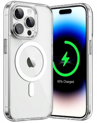 iPhone 15 PRO MAX Skal Transparent Magsafekompatibelt