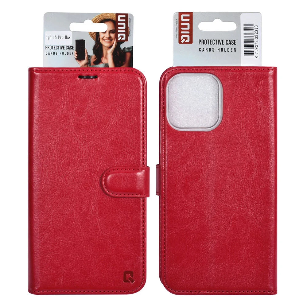 UNIQ iPhone 15 Pro Max Plånboksfodral - Röd