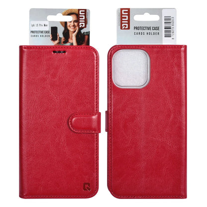 UNIQ iPhone 15 Pro Max Plånboksfodral - Röd