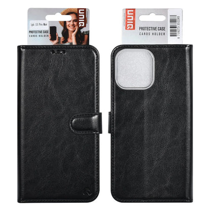 UNIQ iPhone 15 Pro Max Plånboksfodral - Svart
