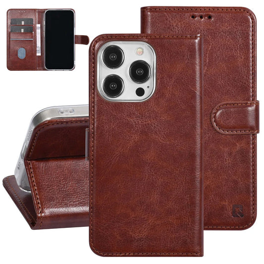 UNIQ iPhone 15 Pro Plånboksfodral - Brun
