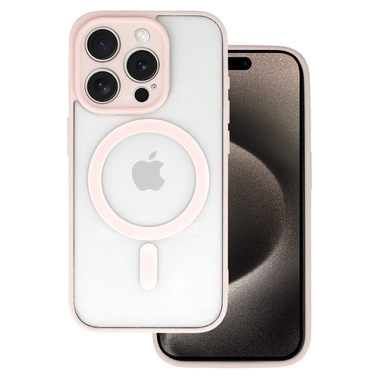 iPhone 15 Pro Skal - MagSafe-kompatibelt Transparent/Roséguld