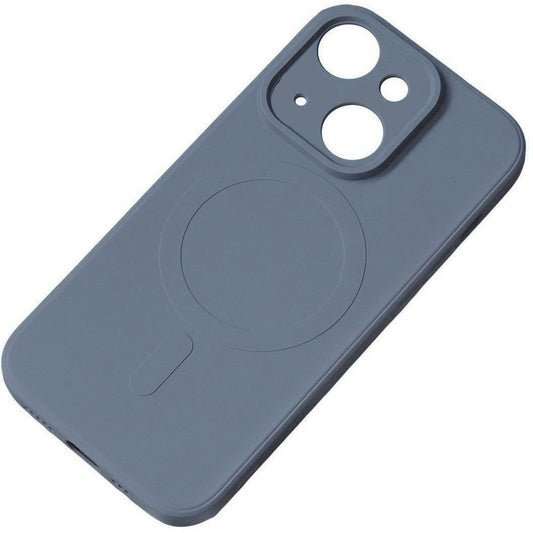 iPhone 15 Silikonskal MagSafe-kompatibelt - Marinblå