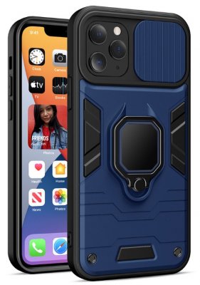 iPhone 15 Skal - Blått med Kameraskydd och Stativfunktion