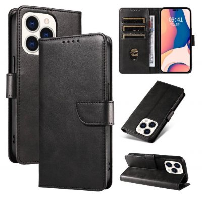 Plånboksfodral iPhone 16 Pro Svart