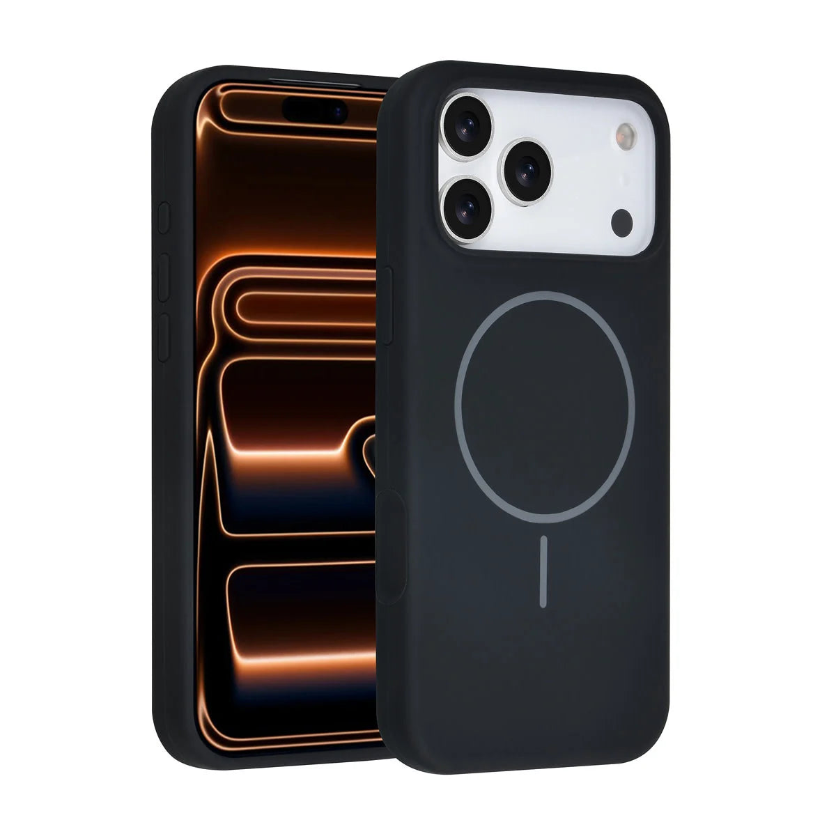 iPhone 17 Pro Max Skal - Silikon Svart med MagSafe