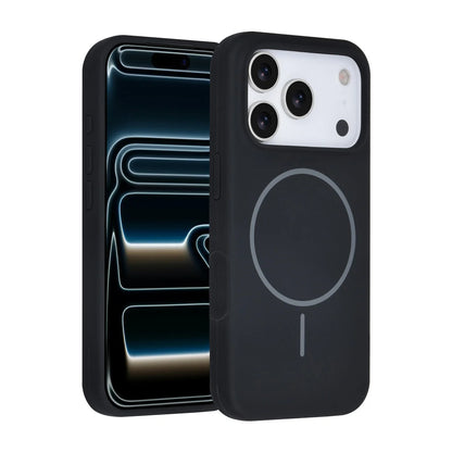 iPhone 17 Pro Skal - Silikon Svart med MagSafe