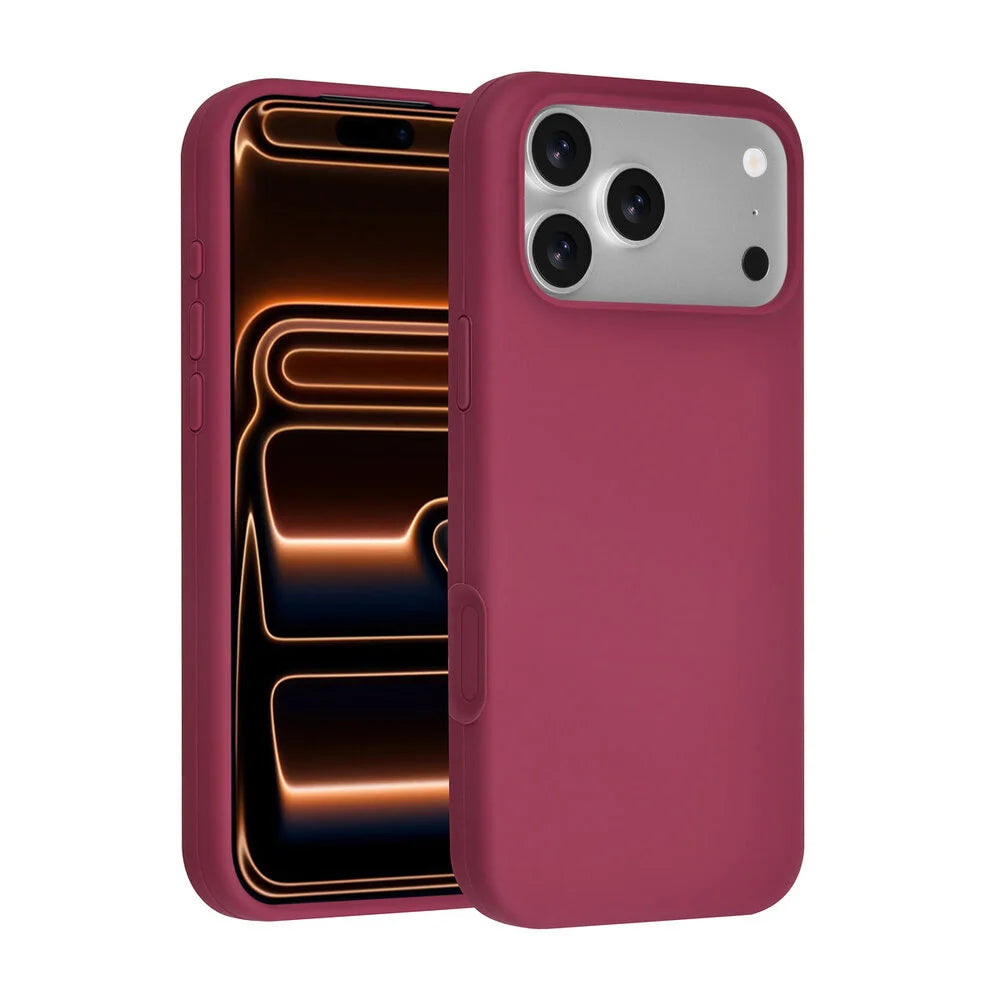 iPhone 18 Pro Max Skal - Silikon Burgundy