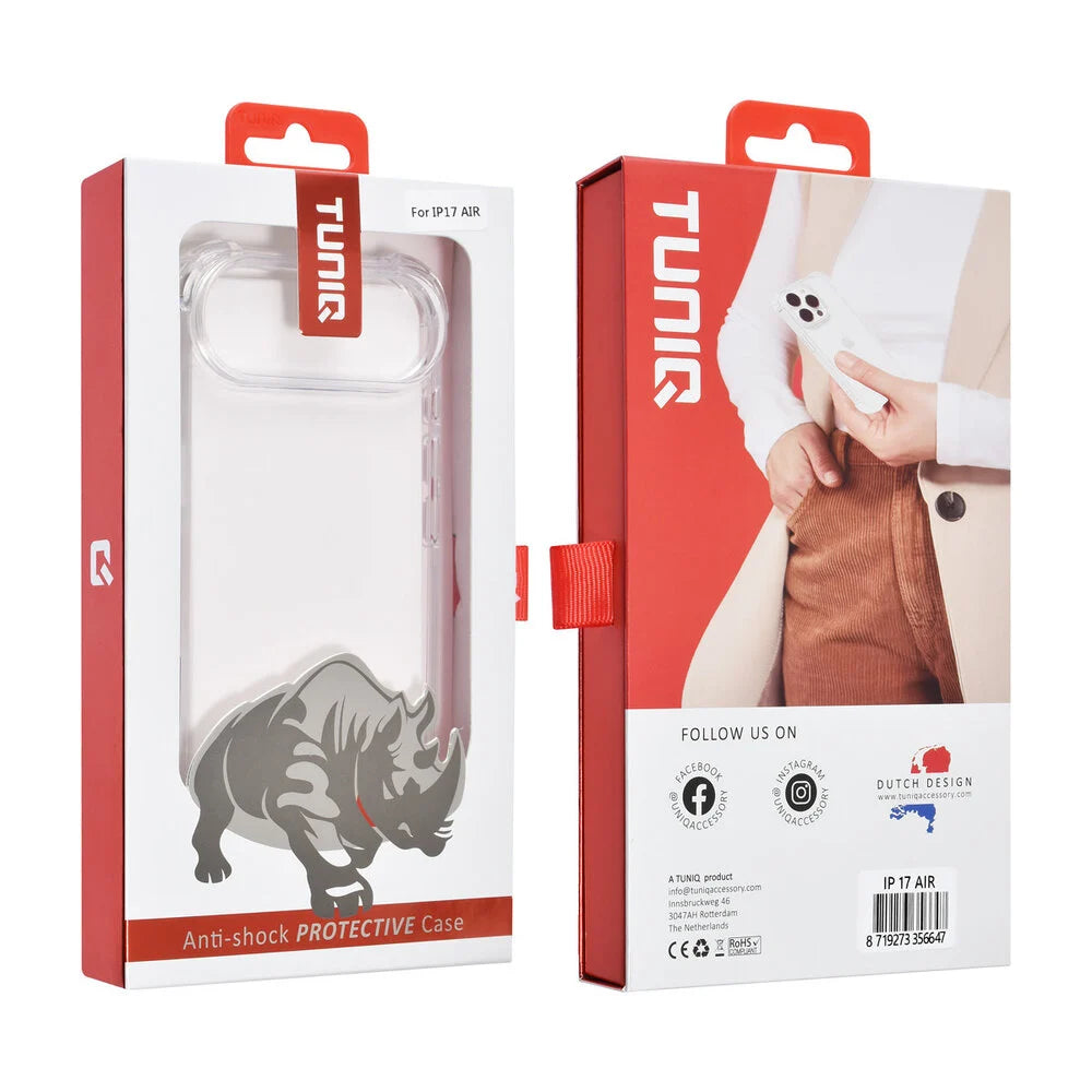 iPhone Air Skal - Transparent (Extra stöttåligt)