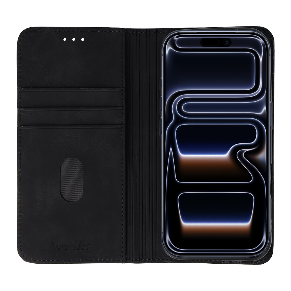 iPhone 17 Pro Max Plånboksfodral – Wonder Svart