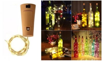 Led-Lampa Vinkork med Ljusslinga för Flaskor