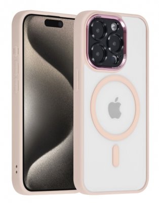 UNIQ iPhone 15 PRO Skal Magsafekompatibelt Rosa Vit