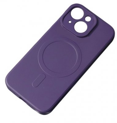 iPhone 15 Silikonskal MagSafe-kompatibelt - Lila