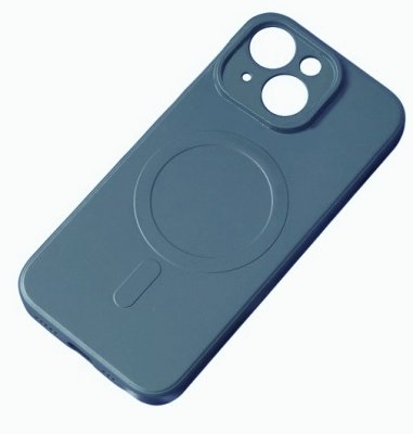 iPhone 15+ (15 Plus) Silikon Skal Magsafekompatibelt Marinblå