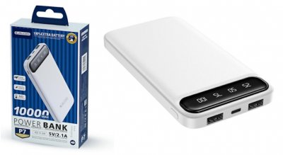 Powerbank 10000mAh - 2xUSB, USB-C, Micro USB