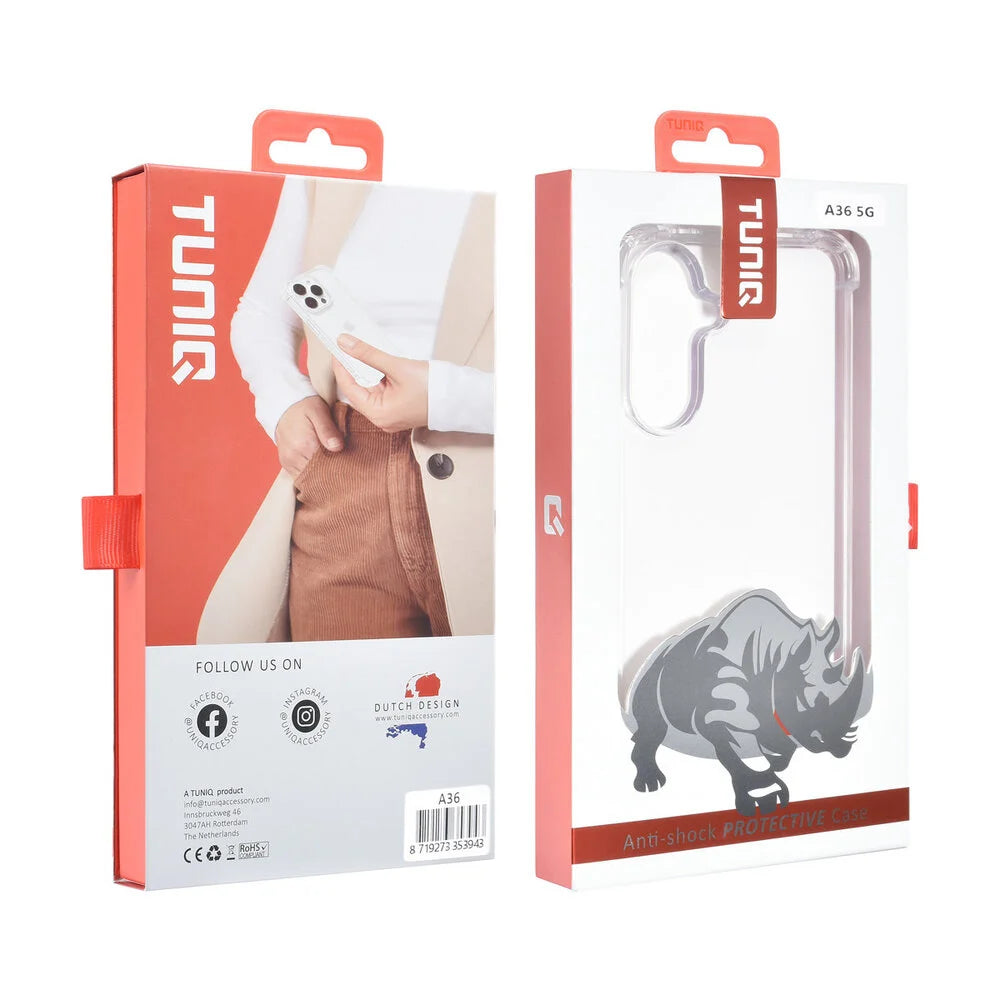 Samsung Galaxy A36 Skal - Transparent (Extra stöttåligt)