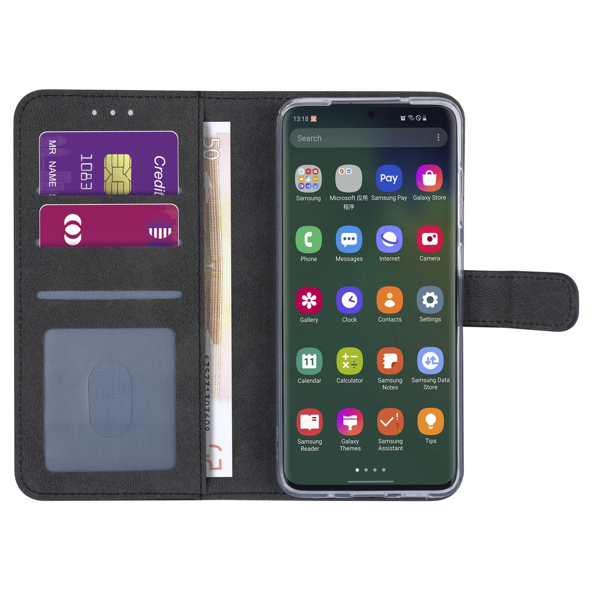 Samsung Galaxy S20 Plånboksfodral - Svart med Kortfack