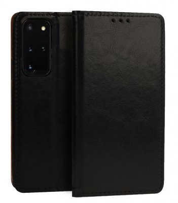 Plånboksfodral Samsung Galaxy S20 Ultra Italienskt Läder Svart