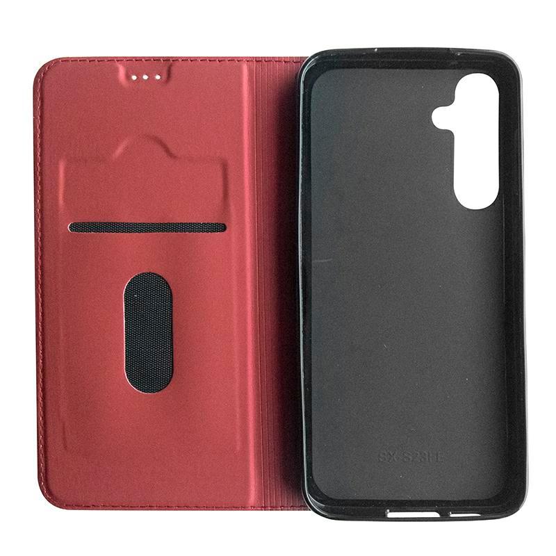 Samsung Galaxy S23 FE Plånboksfodral - Ekoläder Röd