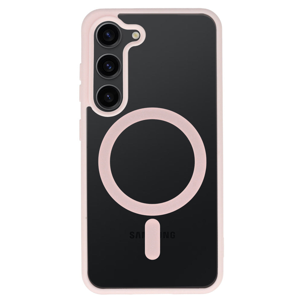 Samsung Galaxy S24 FE Skal - Qi-kompatibelt Transparent Rosa
