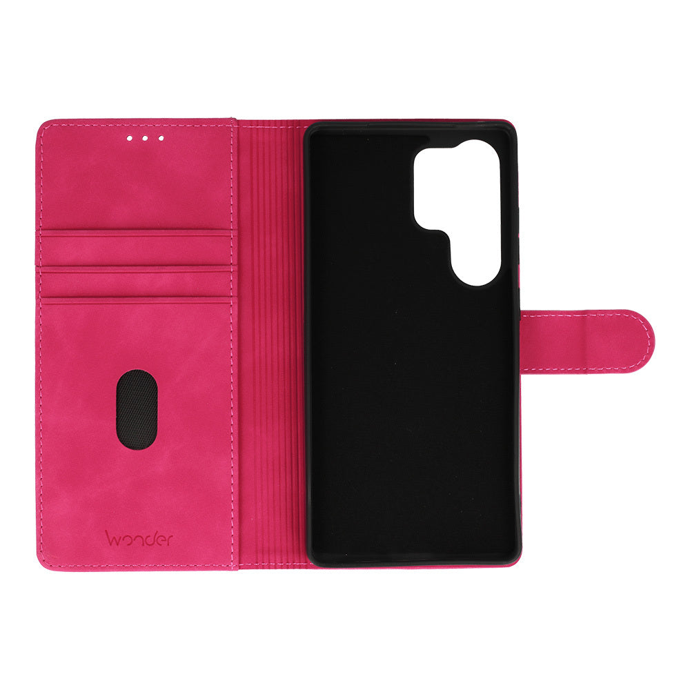Samsung Galaxy S24 Ultra Plånboksfodral - Mocca Eko Läder Rosa